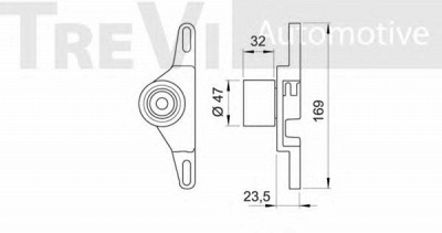 TREVI AUTOMOTIVE td1179 -  Натяжной ролик, ремень ГРМ